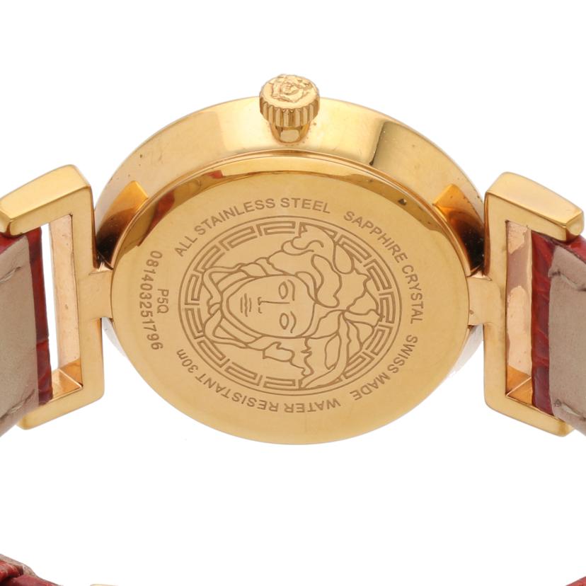 VERSACE ヴェルサーチ/ヴァニティ･レッド/レディース/クオーツ/P5Q/081*********/レディース時計/Bランク/75【中古】