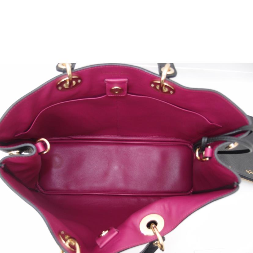 ＣｈｒｉｓｔｉａｎＤｉｏｒ クリスチャンディオール　レザー　トートバック　ハンドバック　黒　レディース/ディオリッシモ／ブラック//09-******/Aランク/69