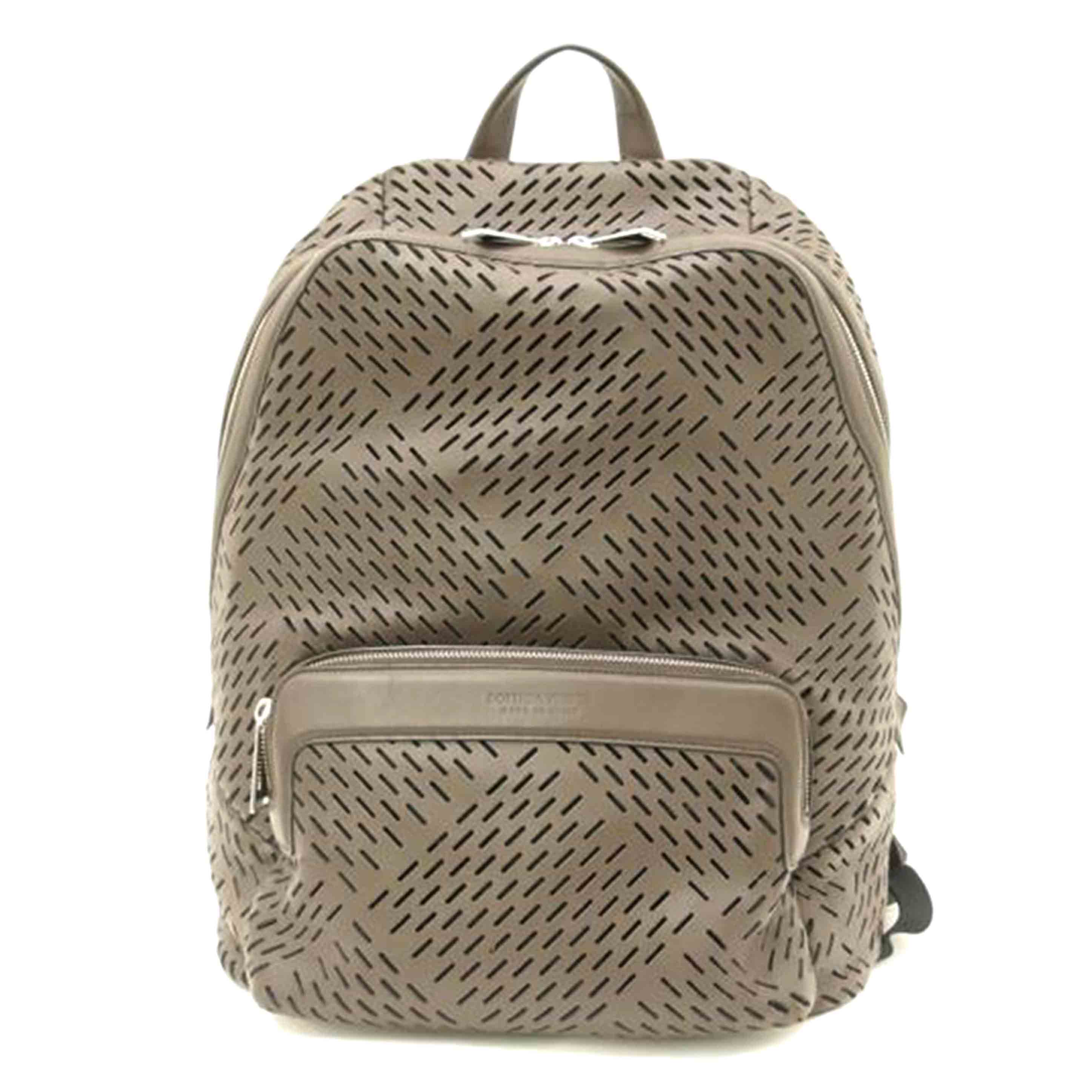 ＢＯＴＴＥＧＡ　ＶＥＮＥＴＡ ボッテガ・ヴェネタ　リュック　茶　メンズ　レディース/パンチングレザーバックパック／ブラウン//Aランク/69