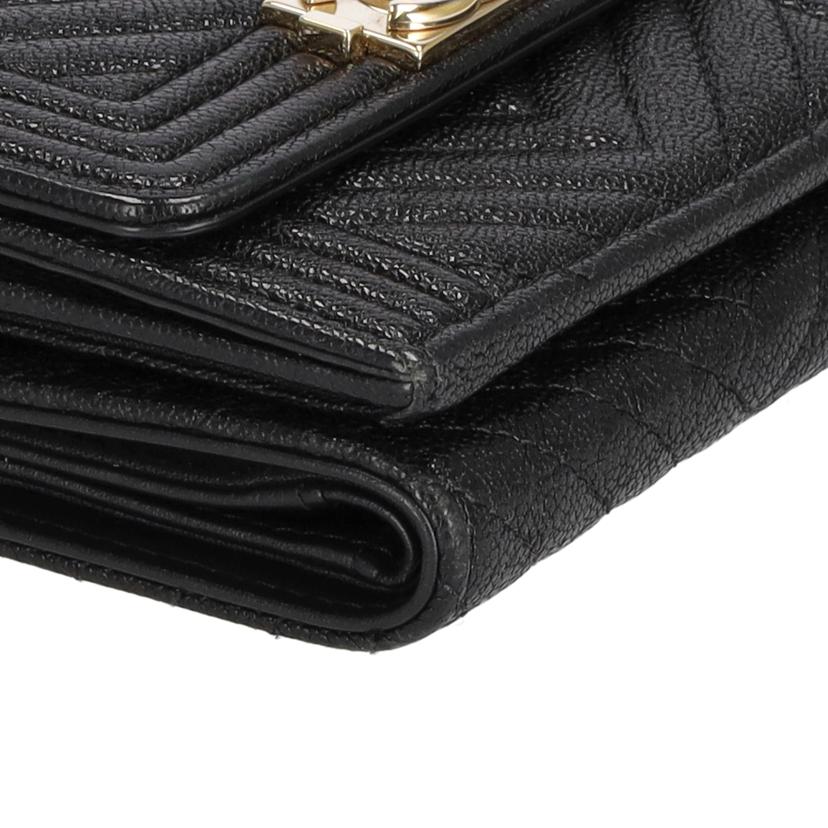 ＣＨＡＮＥＬ シャネル/ボーイシャネルコンパクト三つ折り財布//297*****/ABランク/75