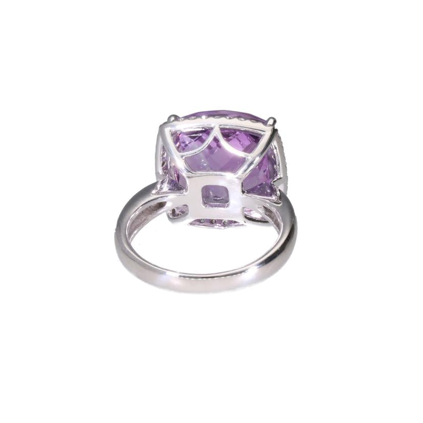 /　Ｋ１８ＷＧ　アメジストダイヤリング１１．４６／Ｄ０．２６ｃｔ//Aランク/75