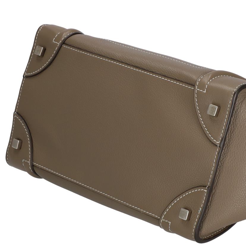 ＣＥＬＩＮＥ セリーヌ　CELINE　165213　ラゲージミニショッパー　エトゥープ　トート　ハンドバッグ/ラゲージミニショッパー／エトゥープ/165213LUG.09SO//S-A***************/Aランク/37