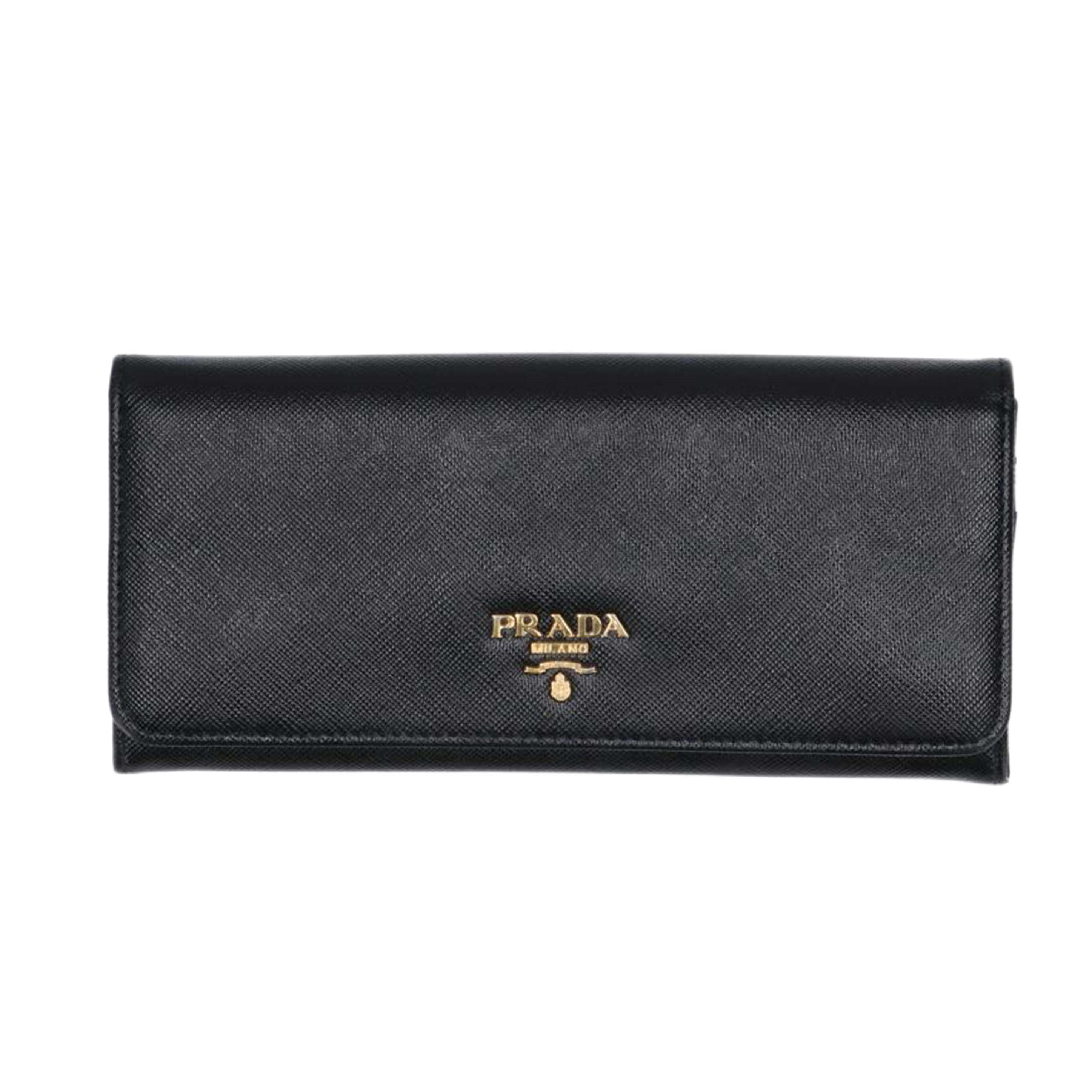ＰＲＡＤＡ プラダ　長財布/ＳＡＦＦＩＡＮＯ　ＭＥＴＡＬ／ＮＥＲＯ/1M1132//224/Bランク/75