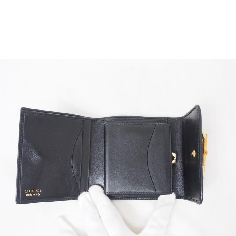 ＧＵＣＣＩ/バンブー／レザー／２つ折り財布/035･1147･1861//ABランク/78