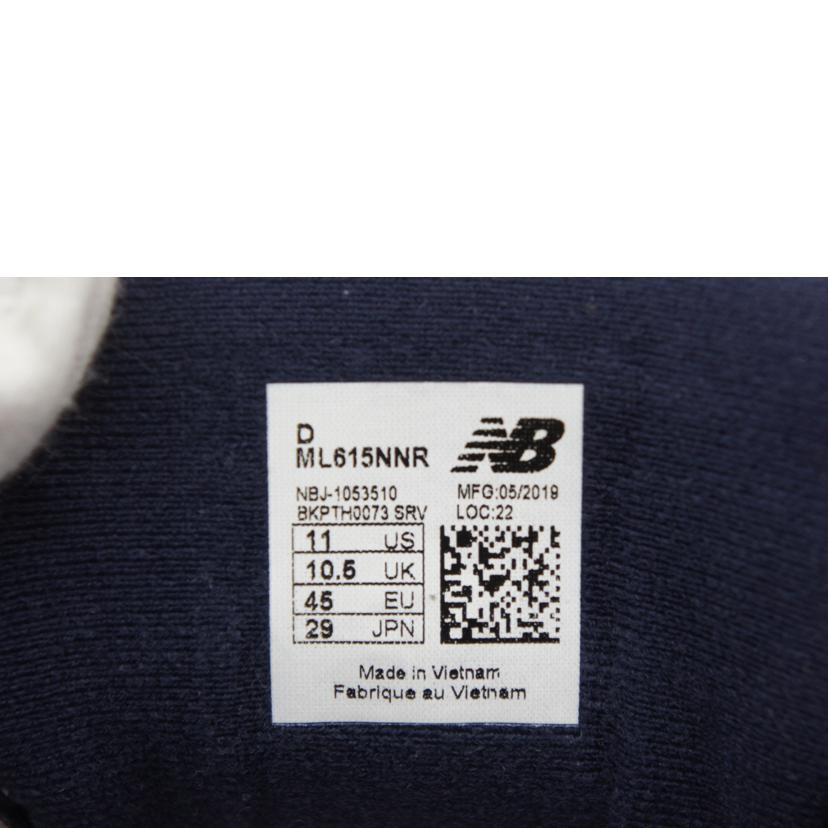 ｎｅｗ　ｂａｌａｎｃｅ ニューバランス/６１５／ローカットスニーカー/ML615NNR//Sランク/05