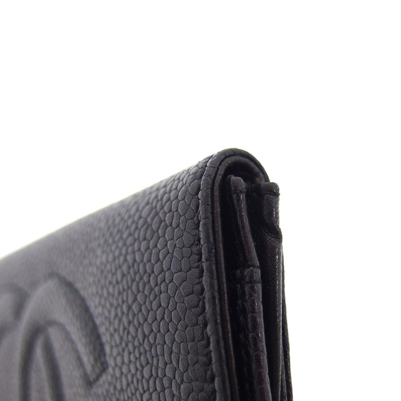 ＣＨＡＮＥＬ　 シャネル/ココマークキャビアスキン／二つ折り財布／ブラック//421****/ABランク/04