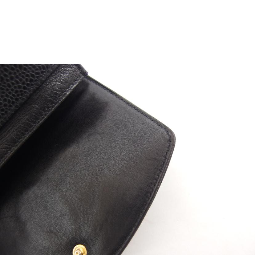ＣＨＡＮＥＬ　 シャネル/ココマークキャビアスキン／二つ折り財布／ブラック//421****/ABランク/04