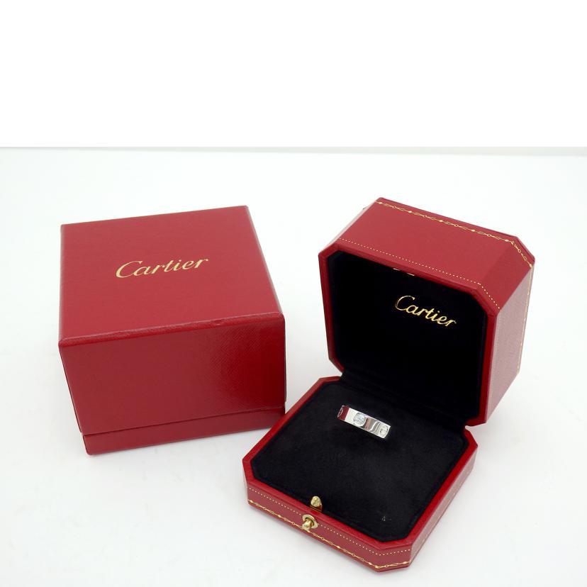 Cartier カルティエ/750WGラブリング/ハーフ3Pダイヤ#14.5/9.1/B4032555//AU7204/#55/Aランク/75