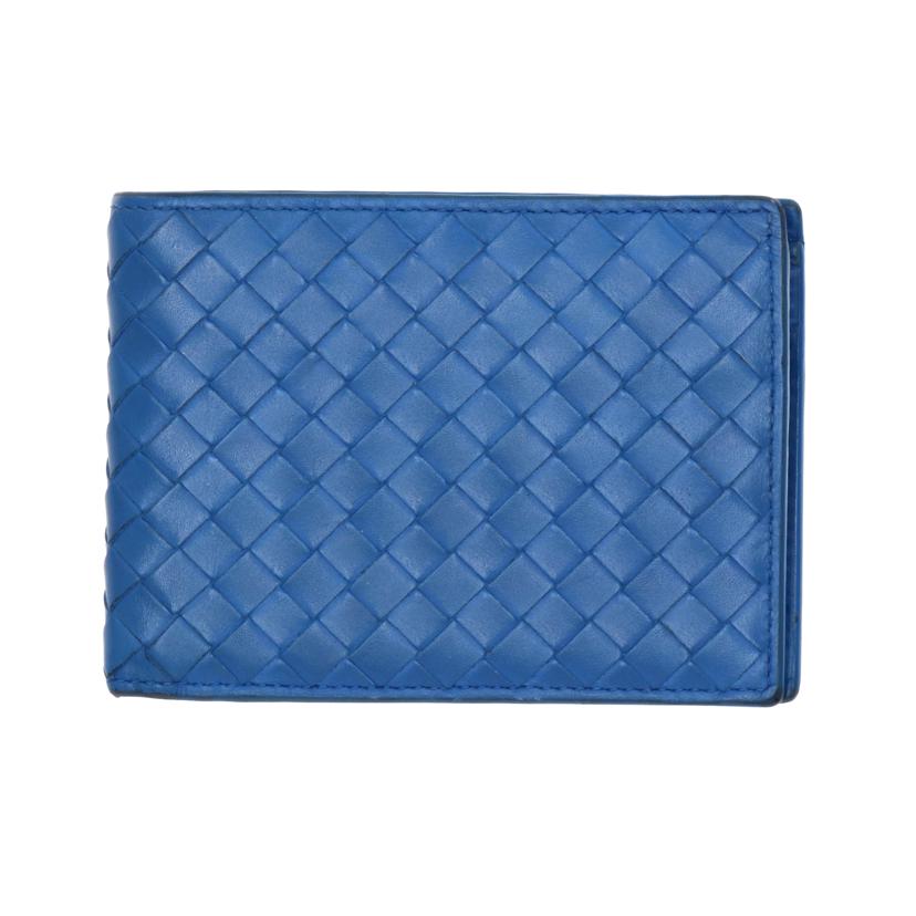 ＢＯＴＴＥＧＡ　ＶＥＮＥＴＡ BOTTEGA VENETA/イントレチャート二つ折り財布／ターコイズ　//P00743297C/Bランク/75