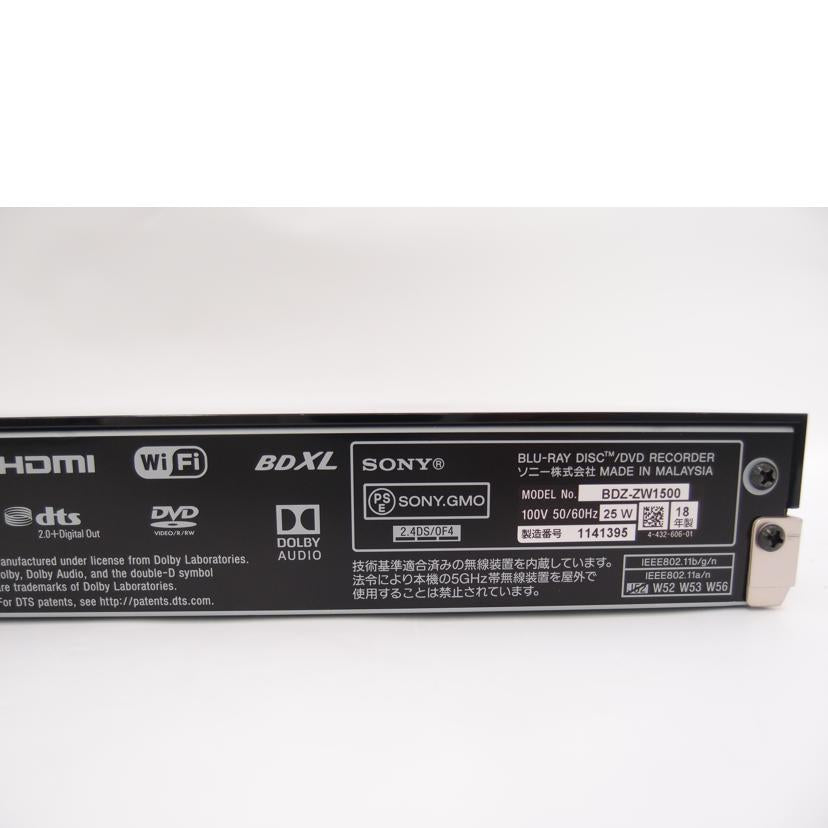 ＳＯＮＹ ソニー/ＢＤ／ＨＤＤレコーダー/BDZ-ZW1500//1141395/Bランク/69