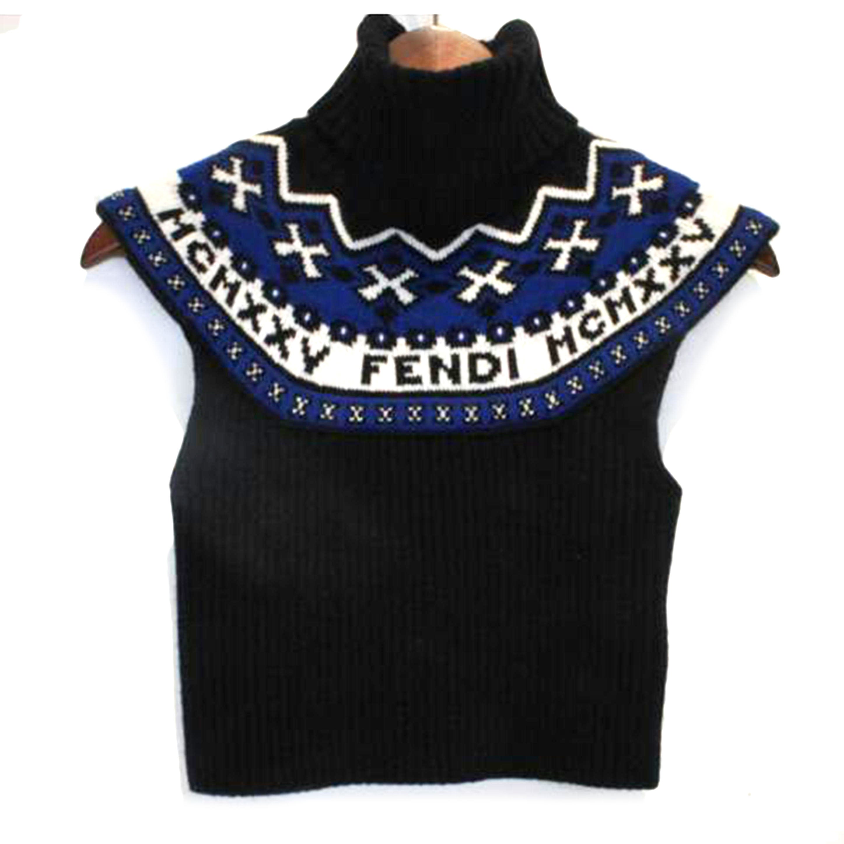 ＦＥＮＤＩ　 フェンディ/ハイネックウールニットノースリーブ//ABランク/92