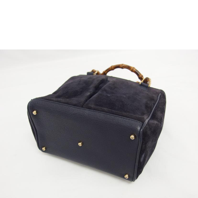 ＧＵＣＣＩ グッチ/バンブー／スエードレザーハンドバッグ／ネイビー//Bランク/04