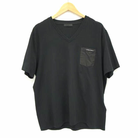 ＰＲＡＤＡ プラダ/ＶネックＴシャツ　ＮＥＲＯ／ブラック/SJN251//Aランク/05