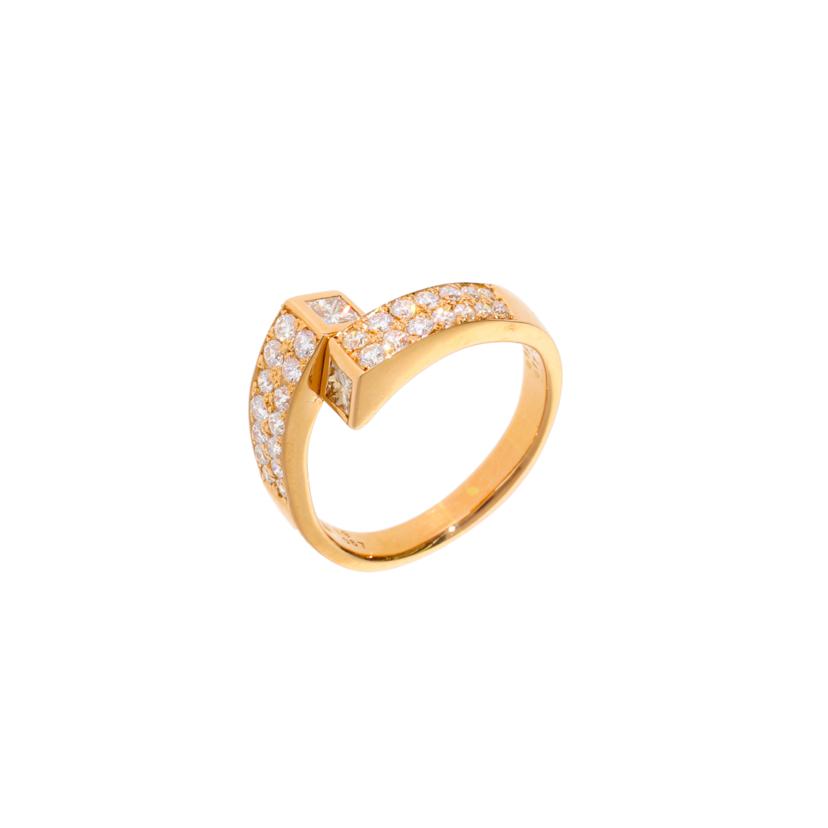 /　◎Ｋ１８ダイヤリング０．３３／０．６７ｃｔ//Aランク/75
