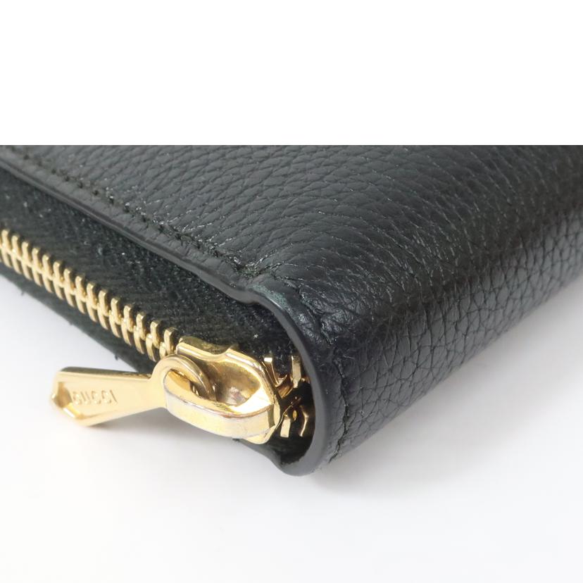 ＧＵＣＣＩ グッチ/ズゥミラウンドファスナー　長財布　ブラック/570661//Bランク/65