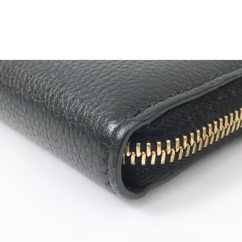 ＧＵＣＣＩ グッチ/ズゥミラウンドファスナー　長財布　ブラック/570661//Bランク/65