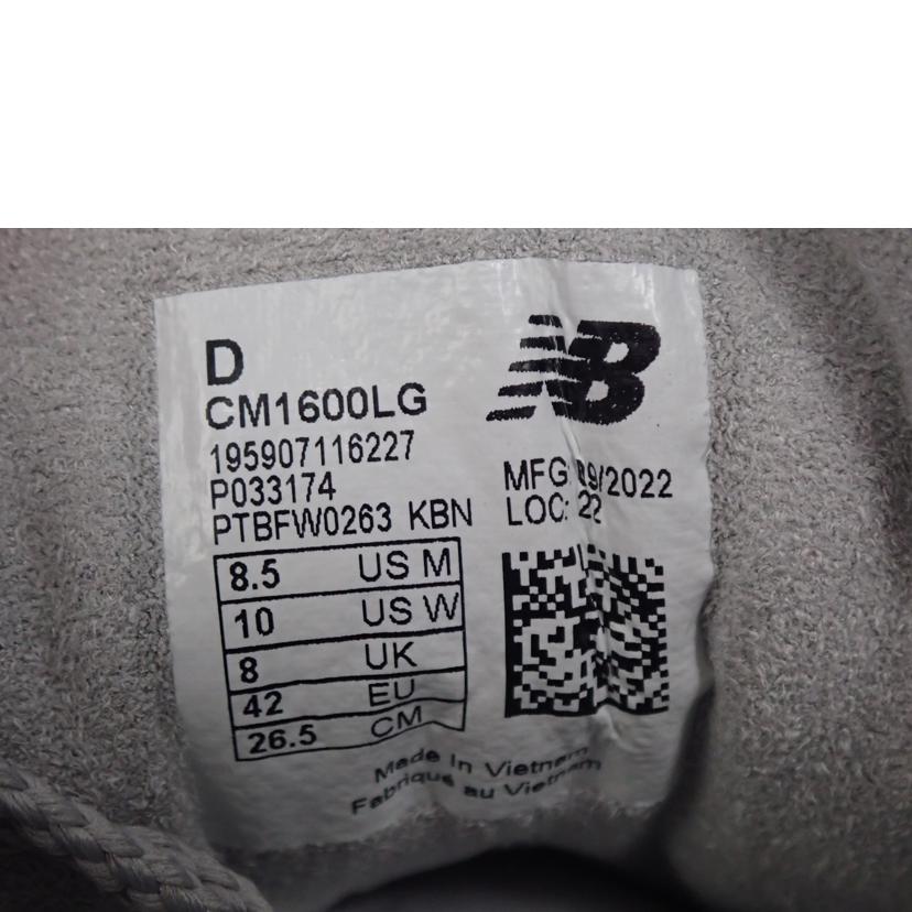 ｎｅｗ　ｂａｌａｎｃｅ ﾆｭｰﾊﾞﾗﾝｽ/ＮＢ　１６００　スニーカー/CM1600LG//26.5cm/Aランク/62