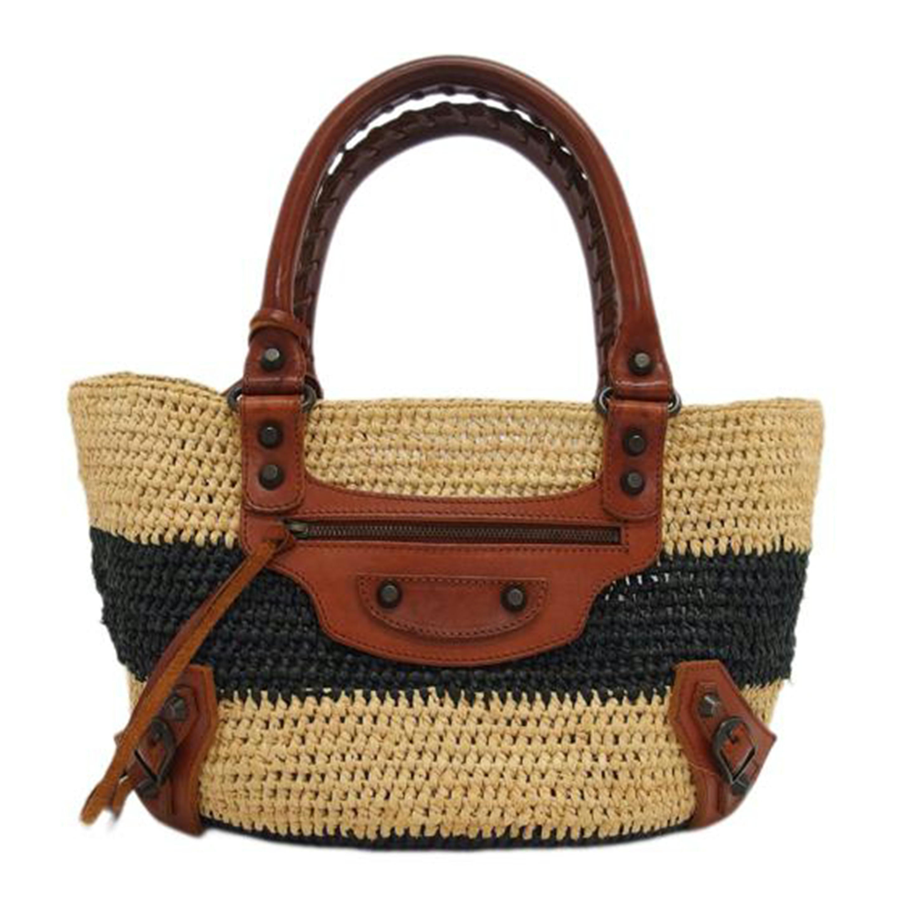 ＢＡＬＥＮＣＩＡＧＡ バレンシアガ/ラフィア／ストローカゴバッグ/236741//515859/ABランク/04