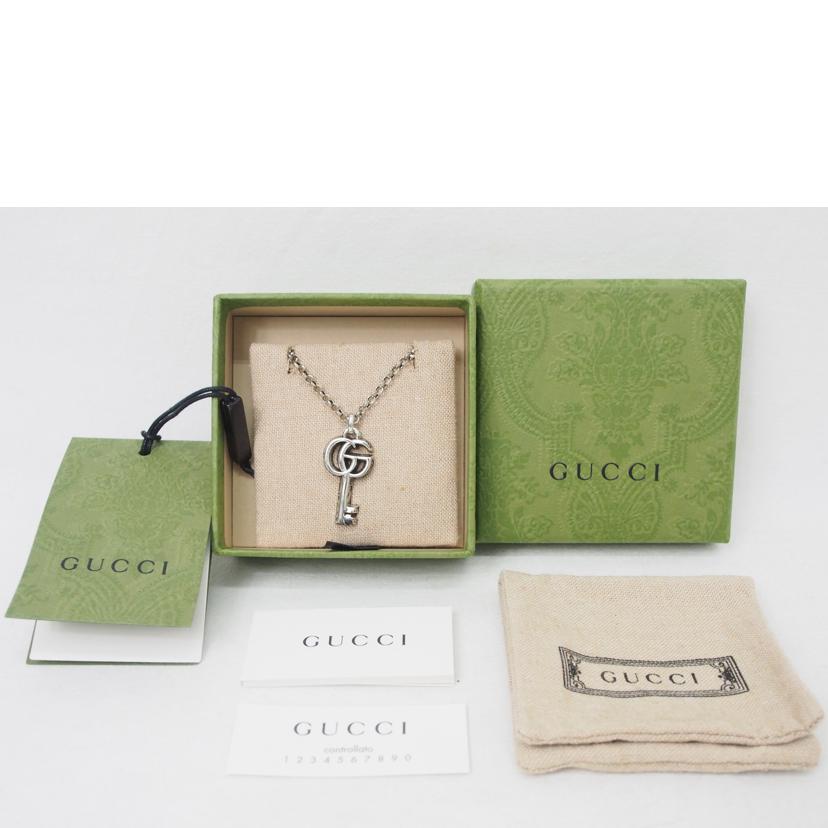 ＧＵＣＣＩ/ＳＶ９２５／ダブルＧキーネックレス//Aランク/78