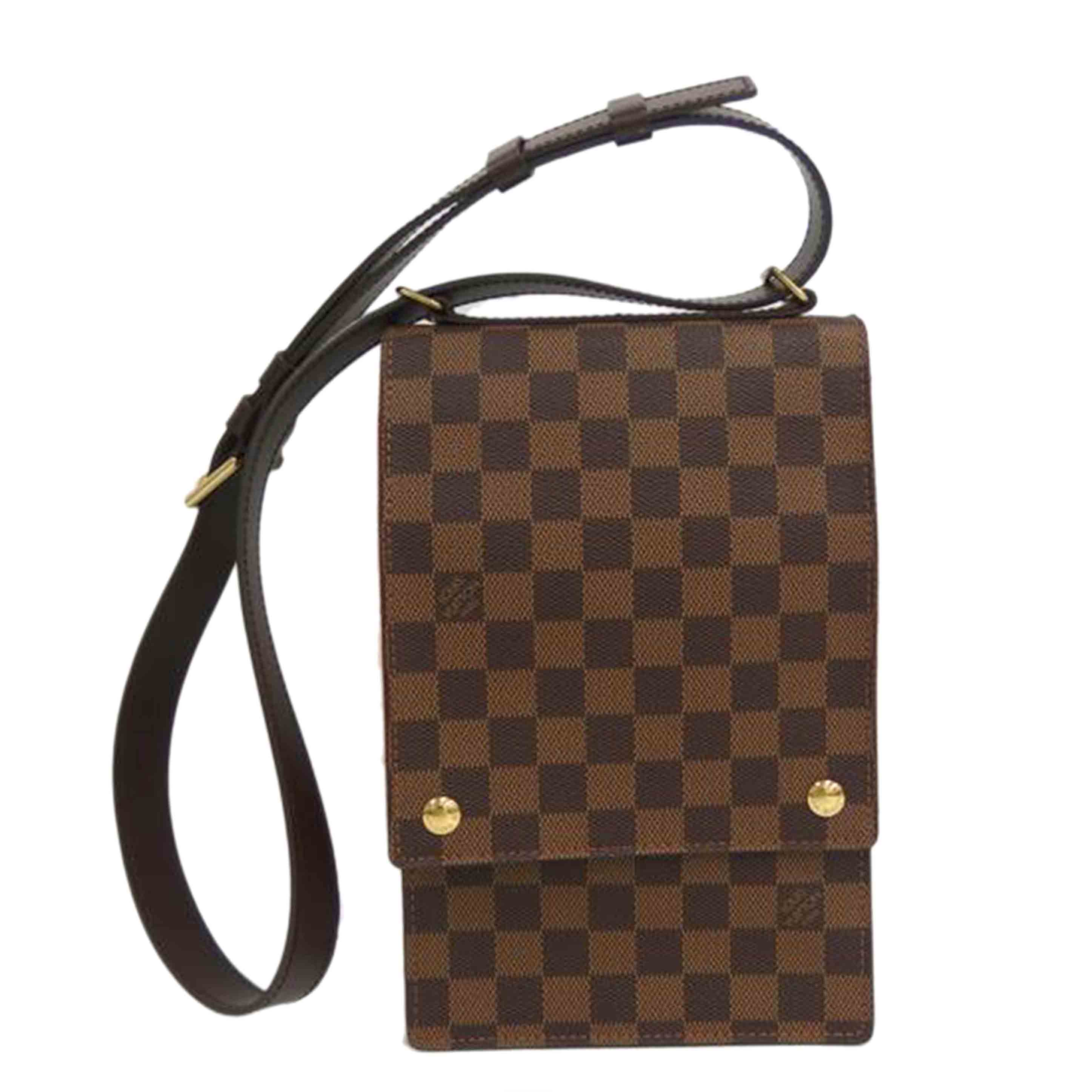 ＬＯＵＩＳ　ＶＵＩＴＴＯＮ ルイヴィトン ルイ・ヴィトン ビトン ダミエ・エベヌ 市松模様 ブラウン 茶 廃盤 ポシェット ショルダーバッグ ハンドバッグ トートバッグ ブラウン メンズ レディース 定番 人気 ＬＶ 斜め掛け 肩がけ/ポートベロー／ダミエ／エベヌ/N45271//VI1***/ABランク/82