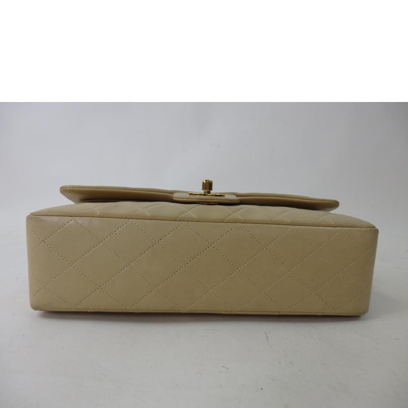 ＣＨＡＮＥＬ シャネル/ココマークＷフラップチェーンバッグ２５／ゴールド金具／ベージュ//ｼｰﾙ無し/Bランク/84