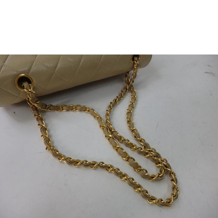 ＣＨＡＮＥＬ シャネル/ココマークＷフラップチェーンバッグ２５／ゴールド金具／ベージュ//ｼｰﾙ無し/Bランク/84