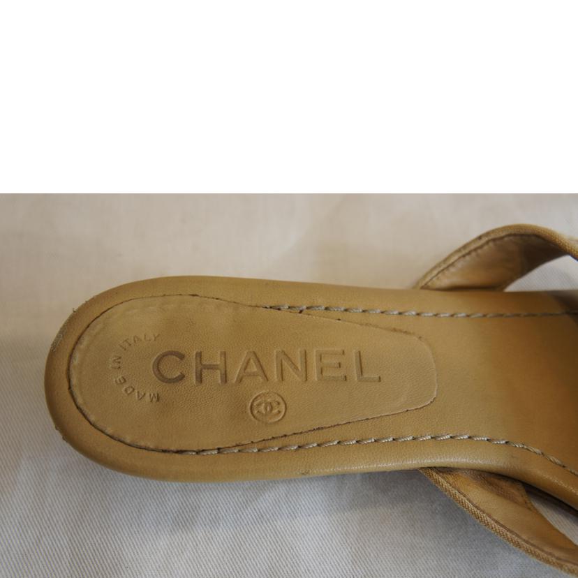 ＣＨＡＮＥＬ シャネル/カメリアサンダルベージュ//Bランク/92