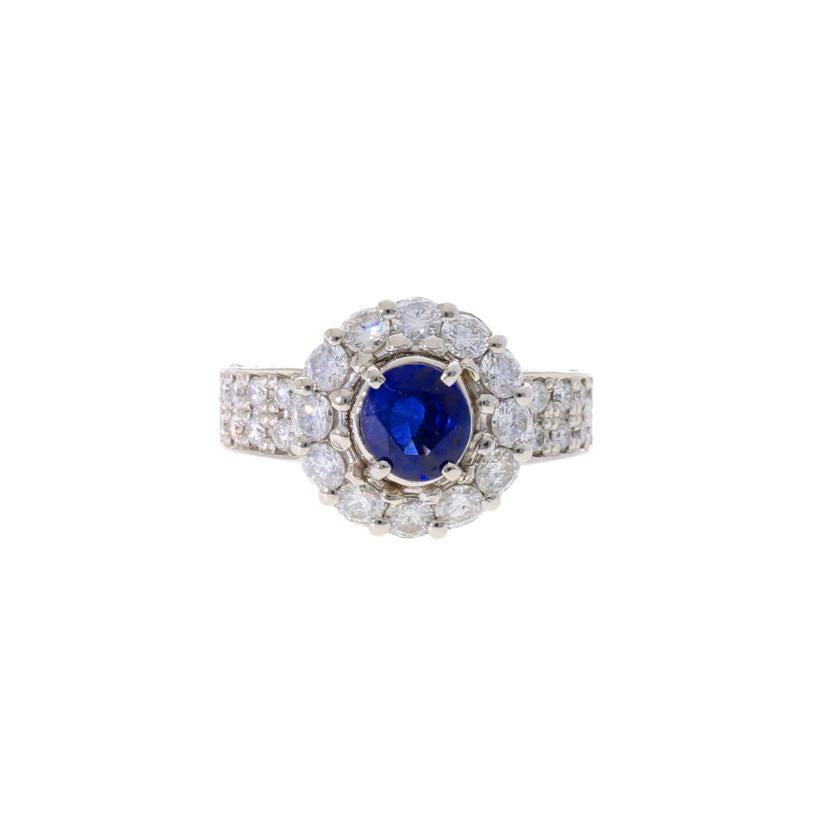 /◎　ＰＴ９００サファイアダイヤリング１．０７８／Ｄ１．６４ｃｔ//Aランク/75