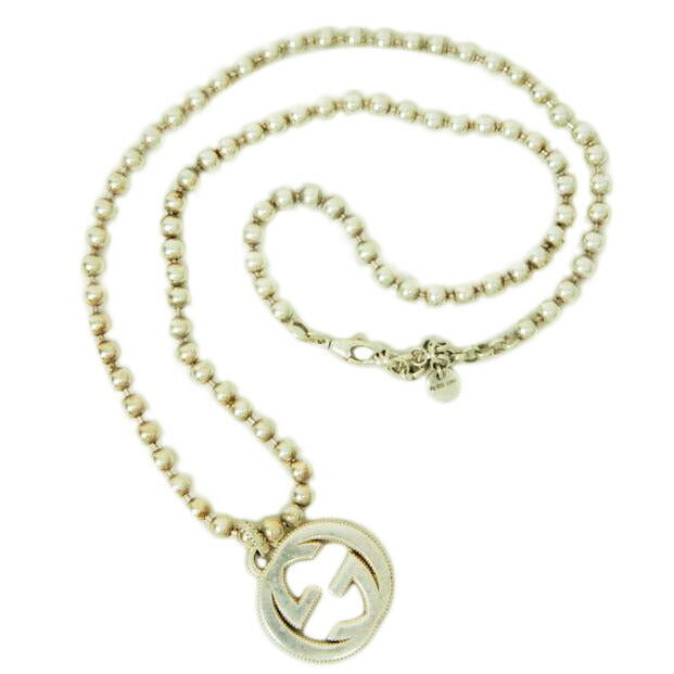 ＧＵＣＣＩ ｸﾞｯﾁ/インターロックングＧ／シルバーネックレス//Bランク/78