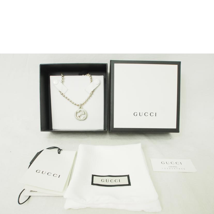 ＧＵＣＣＩ ｸﾞｯﾁ/インターロックングＧ／シルバーネックレス//Bランク/78