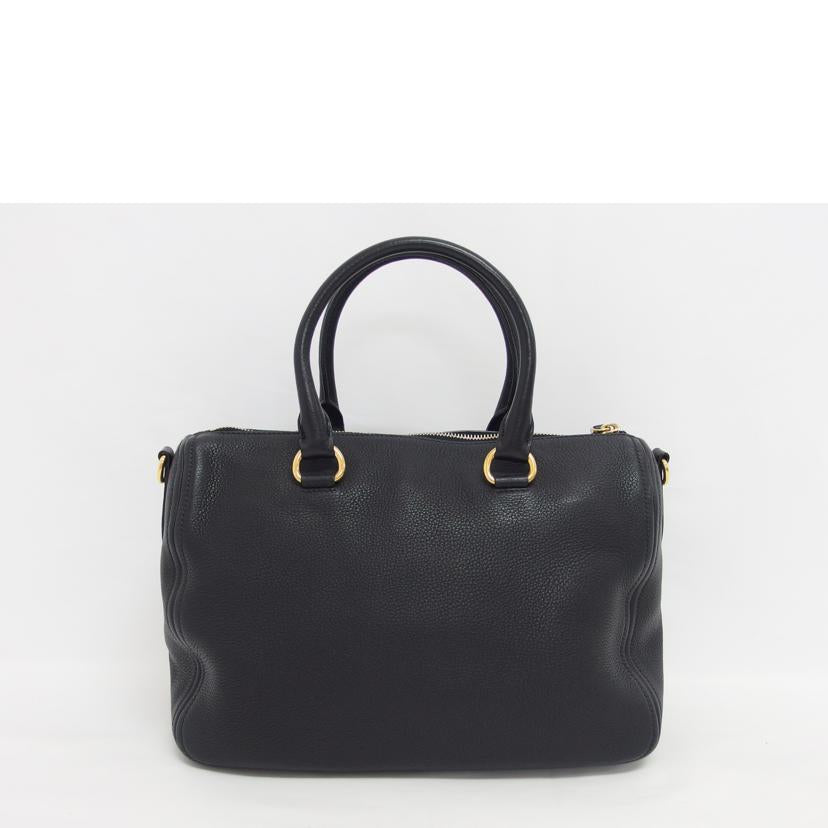 ＰＲＡＤＡ プラダ ソフトレザー ハンドバッグ/レザー２ＷＡＹショルダーバッグ／ブラック/1BB023//158/Aランク/04