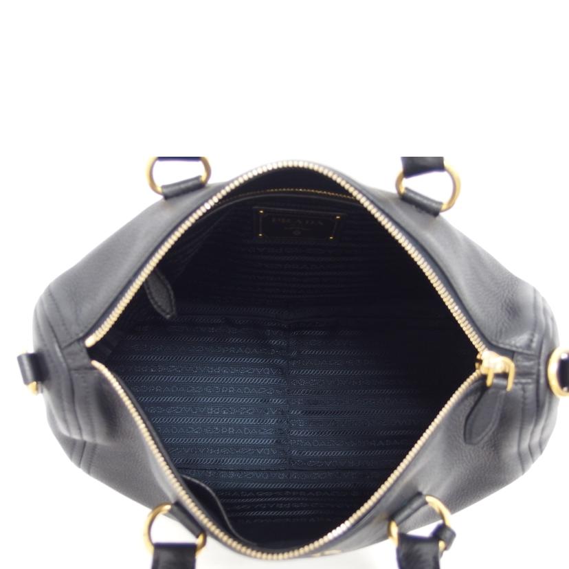 ＰＲＡＤＡ プラダ ソフトレザー ハンドバッグ/レザー２ＷＡＹショルダーバッグ／ブラック/1BB023//158/Aランク/04