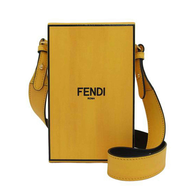 FENDI フェンディロゴデザインレザーショルダーバッグ