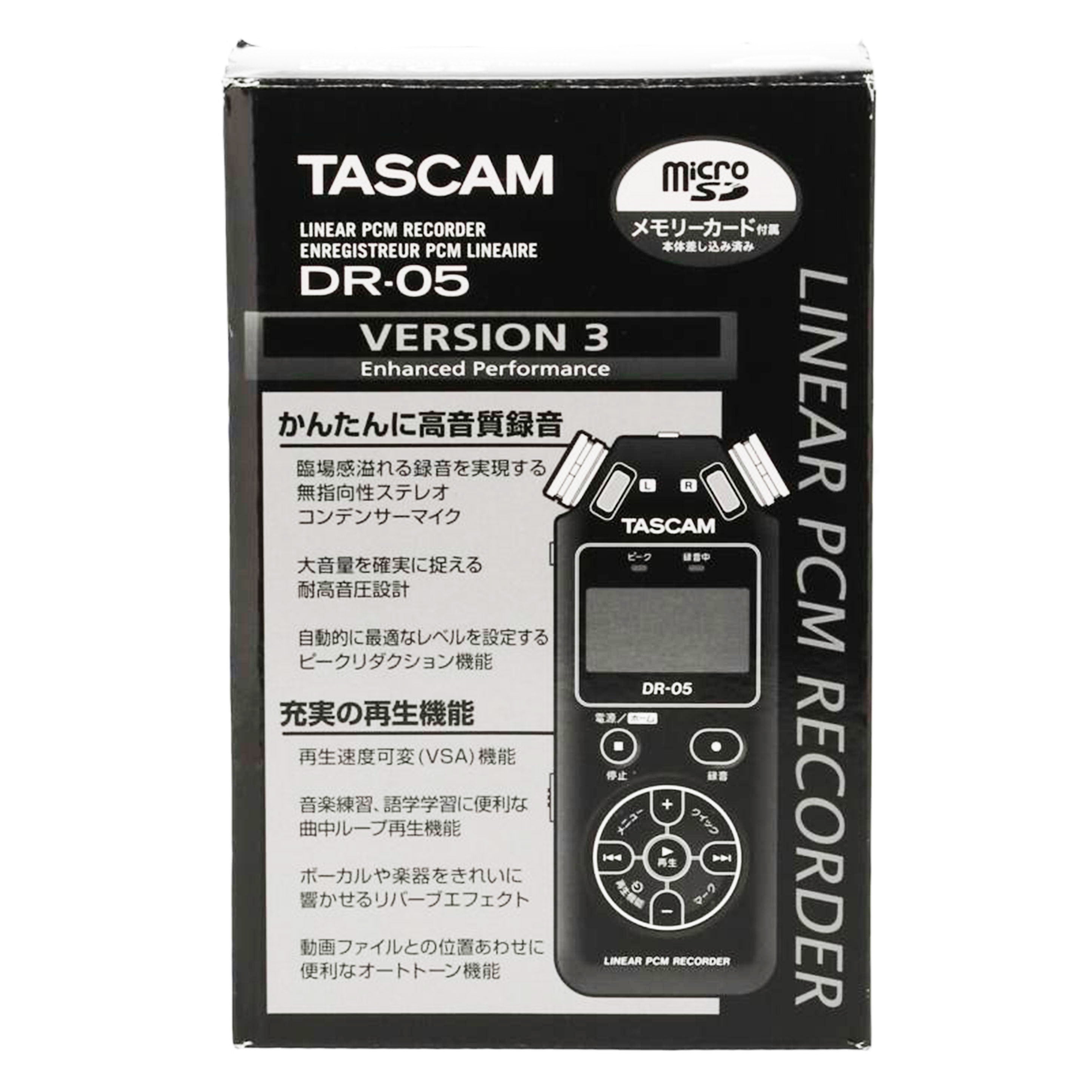 ＴＡＳＣＡＭ タスカム/リニアＰＣＭレコーダー/DR-05-V3//2271927/Sランク/77