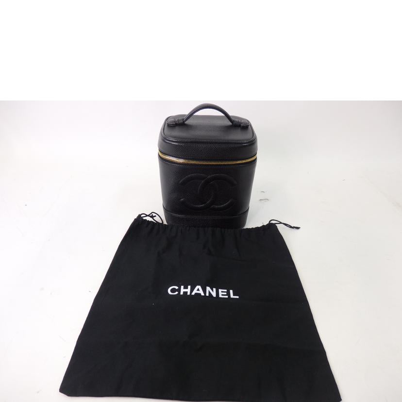 ＣＨＡＮＥＬ シャネル/ココマークバニティ／キャビアスキン／黒／ゴールド金具//8497721/ABランク/84