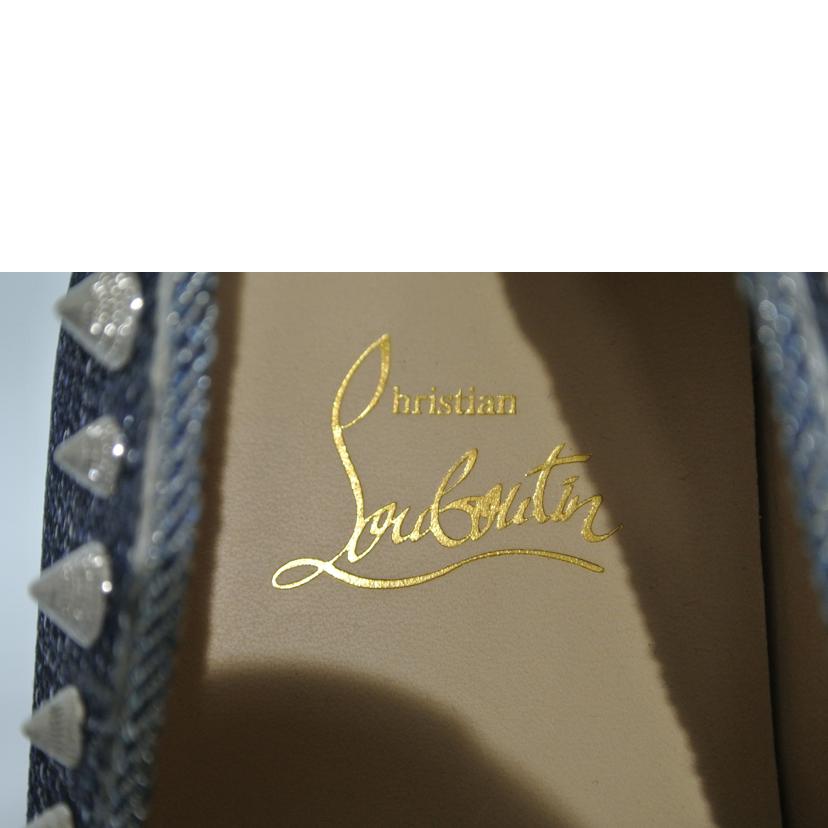 Ｃ．Ｌｏｕｂｏｕｔｉｎ クリスチャンルブタン/スタッズスリッポン　スニーカー青系//ｻｲｽﾞ:37/Aランク/87