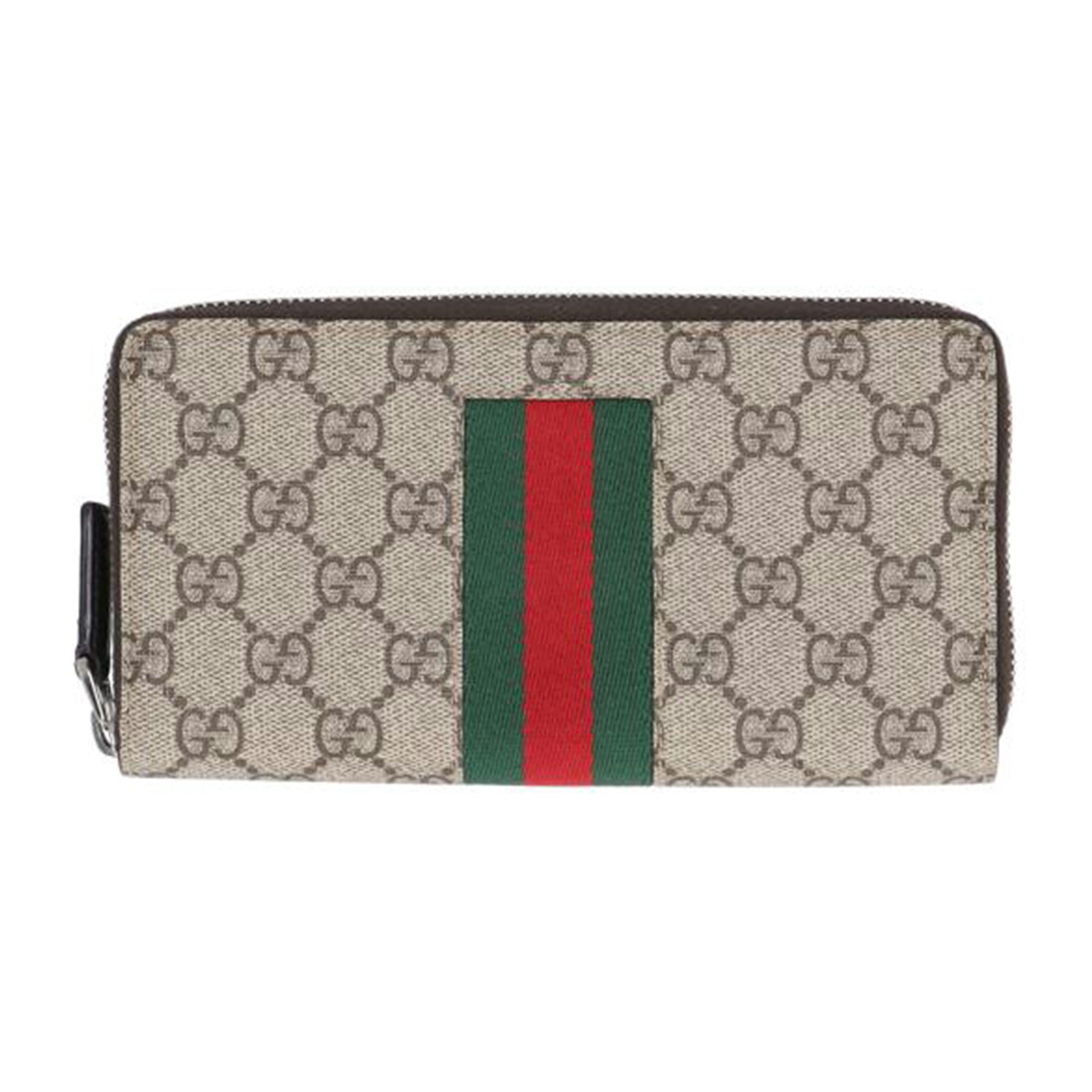 ＧＵＣＣＩ グッチ/ＧＧスプリーム／シェリーラインラウンドファスナー長財布/4088313//209*/ABランク/75