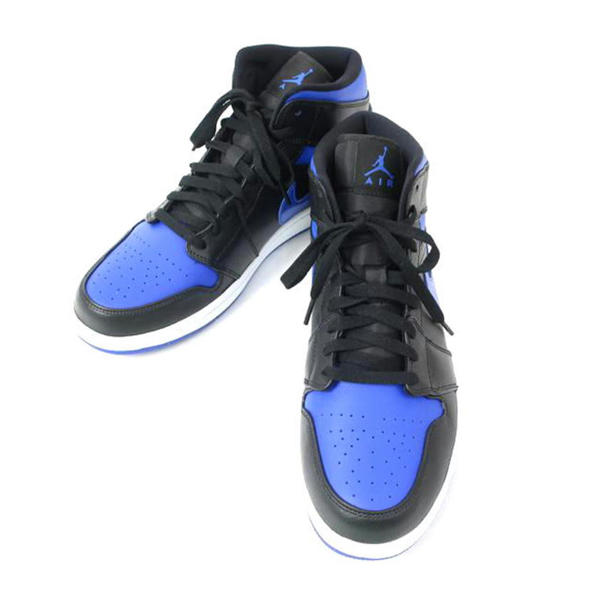 ＮＩＫＥ ナイキ/エアジョーダン１ミッド　ＡＩＲ　ＪＯＲＤＡＮ　１　ＭＩＤ／２９．５ｃｍ／ブラック×ブルー/554724-068//Aランク/65