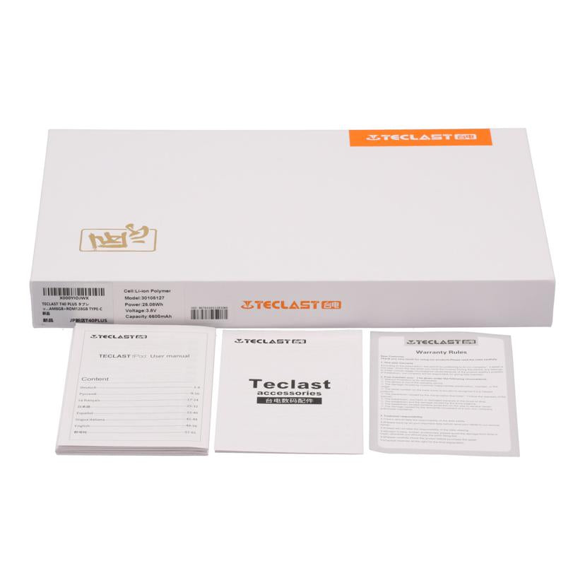 ＴＥＣＬＡＳＴ テックラスト/タブレット／Ｔ４０　ＰＬＵＳ/30105127//867644041193589/Bランク/69