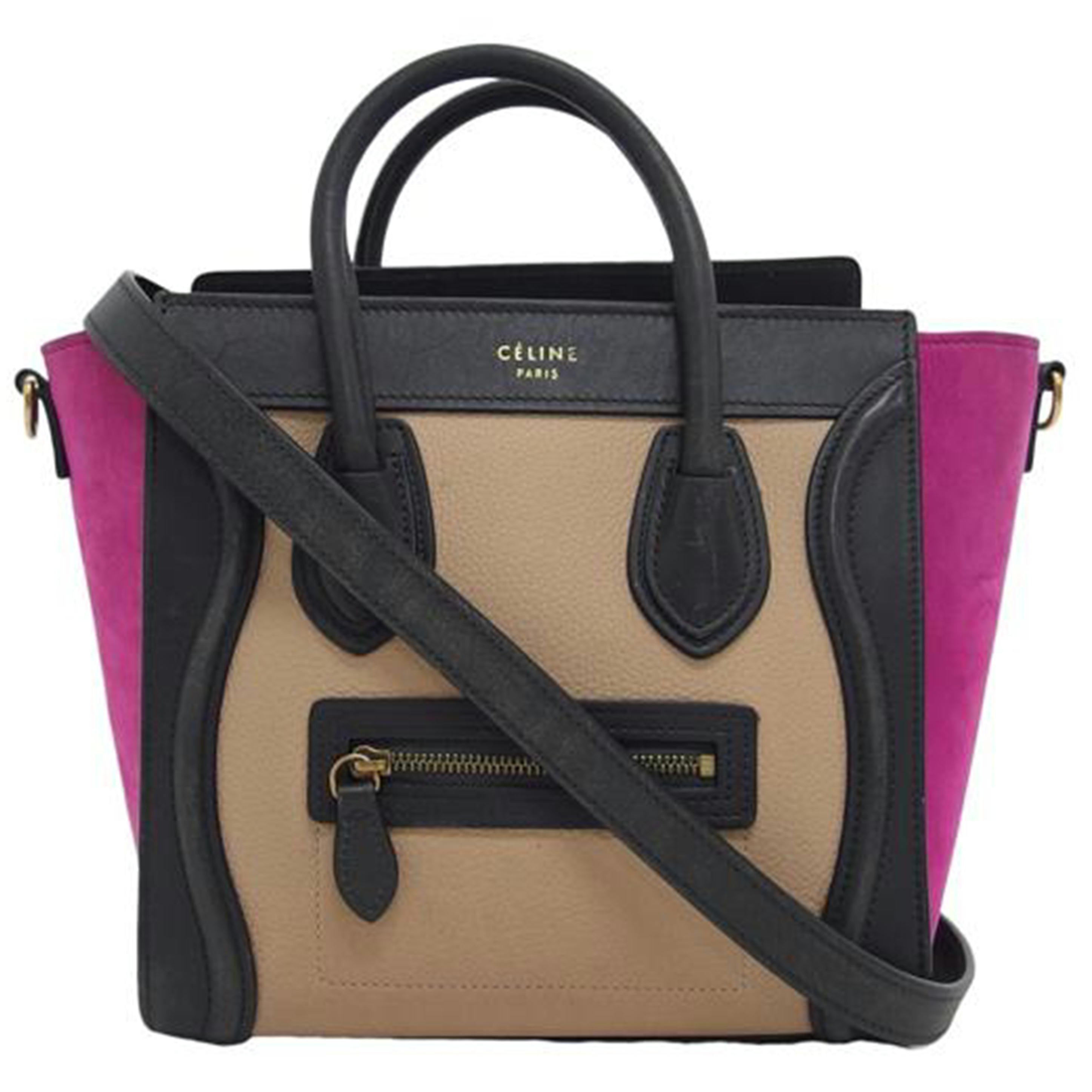 ＣＥＬＩＮＥ　 セリーヌ　ハンドバッグ　ショルダーバッグ/ラゲージナノショッパー／トリコロール／２ＷＡＹバッグ//S-A******/Bランク/04