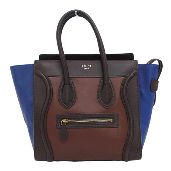 CELINE セリーヌ トートバッグ ブルー×ブラウン×ダーク