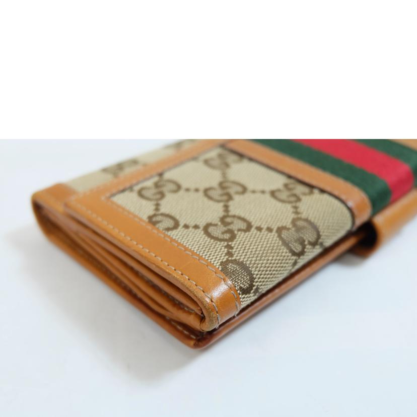 　　ＧＵＣＣＩ グッチ/シェリーライン　ＧＧキャンバスＷホック長財布/258037//427*/BCランク/71