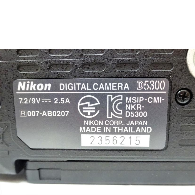 Ｎｉｋｏｎ ニコン/デジタル一眼／Ｗズームキット/D5300//2356215/Bランク/42