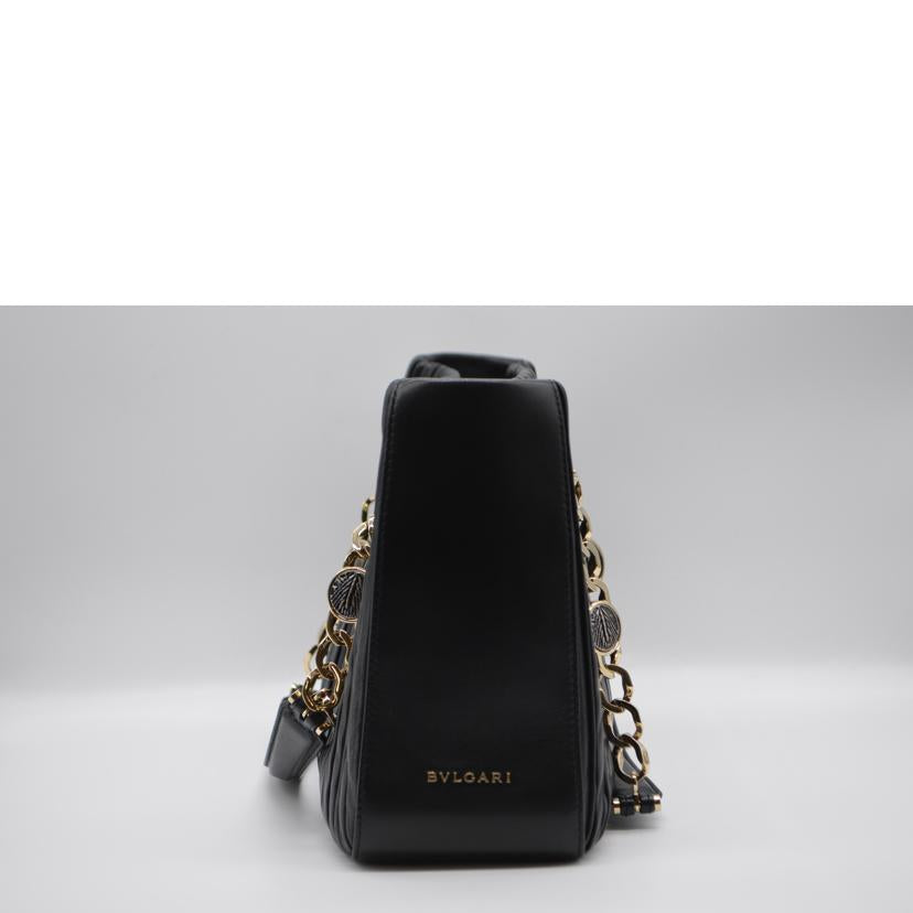 ＢＶＬＧＡＲＩ　 ブルガリ/モネーテナッパプリセチェーンレザートート／ノワール/37360//Aランク/89