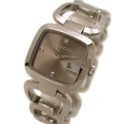 ＧＵＣＣＩ グッチ　腕時計　ブラウン文字盤　125.5　G-COLLECTION /Ｇコレクション／３Ｐダイヤ／クォーツ/YA125503//139*****/Aランク/69
