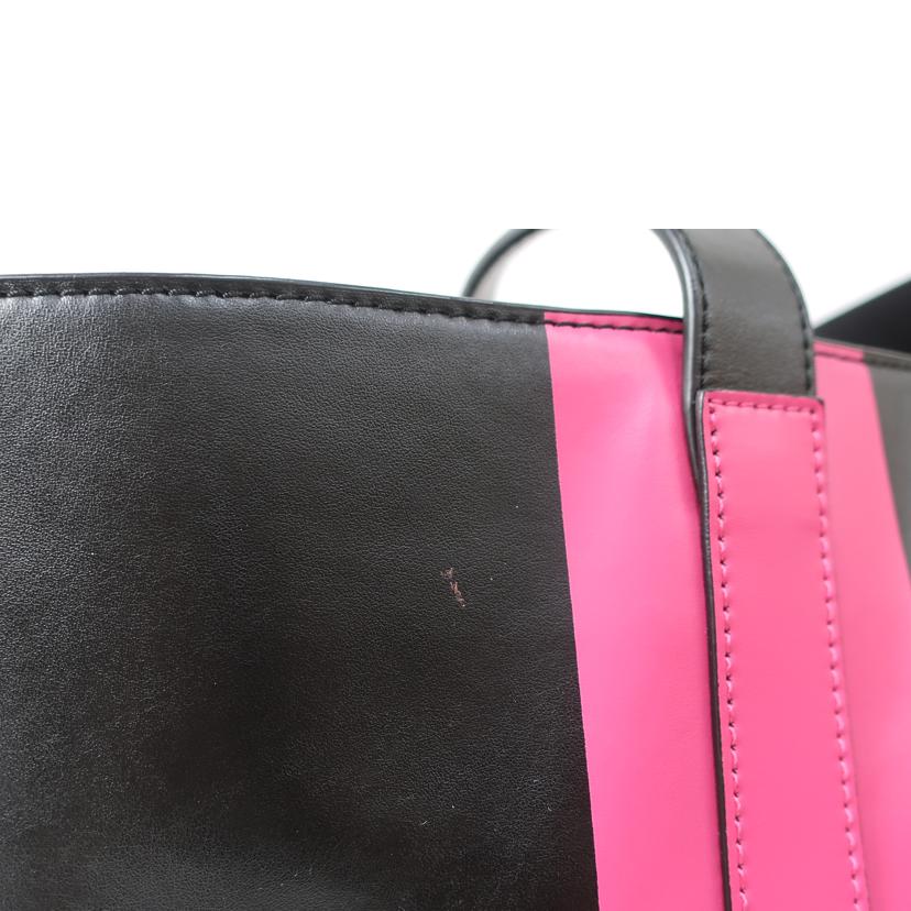 Ｐａｕｌ　Ｓｍｉｔｈ ポールスミス/バイカラートートバッグ　ツートン　ブラック　ショッキングピンク//ABランク/65