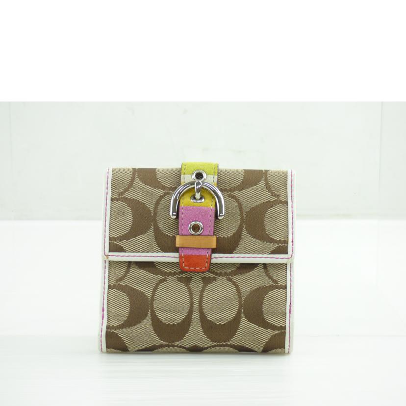 ＣＯＡＣＨ コーチ/シグネチャーキャンバスＷホックコンパクト財布//ABランク/64