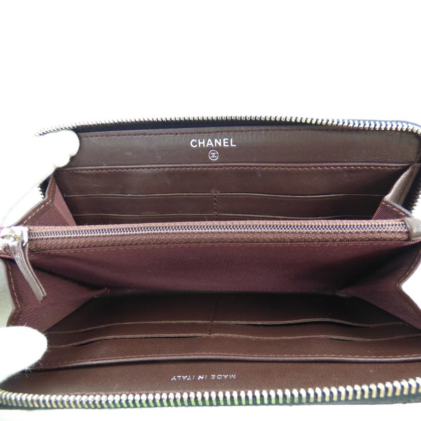 ＣＨＡＮＥＬ シャネル/ラウンドファスナー長財布　ラムスキン//22593281/Aランク/64