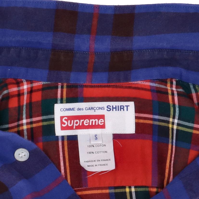 Supreme シュプリーム/Supreme×COMME des GARCONS チェックシャツ/S/メンズインナー/ABランク/85【中古】