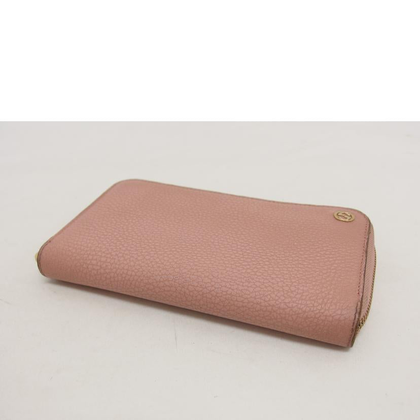 ＧＵＣＣＩ グッチ/インターロッキングＧ／ラウンドファスナー長財布／ピンク/4493･47//2067/Bランク/04
